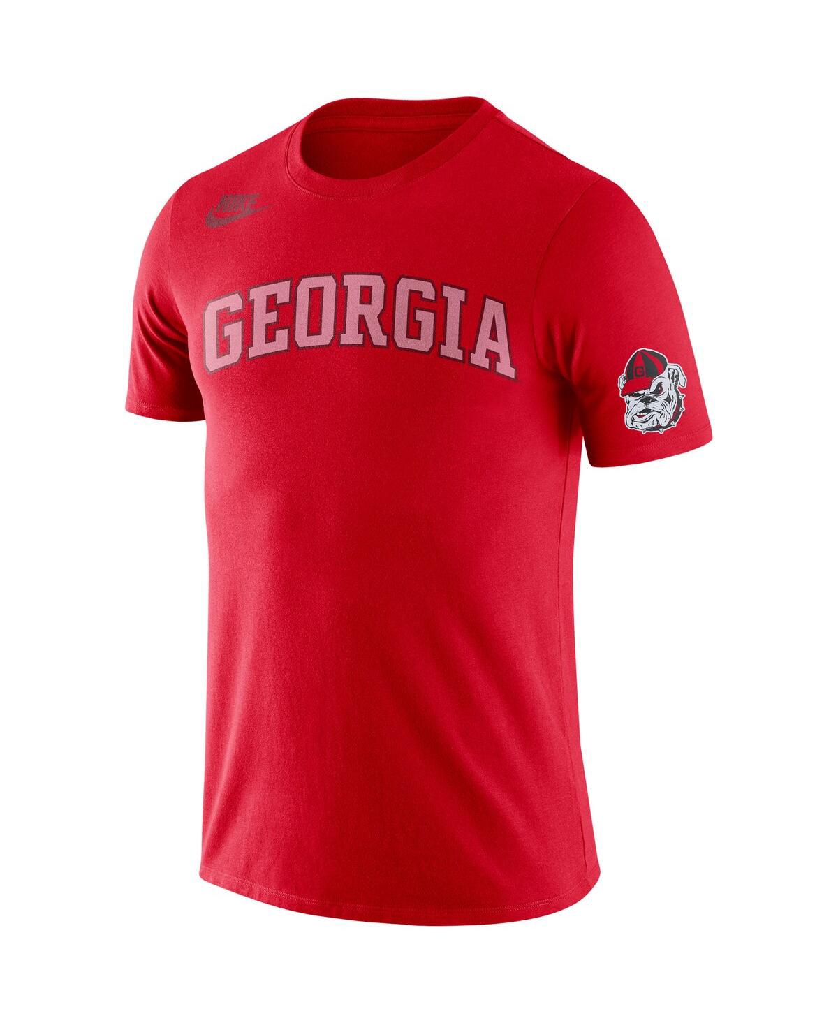 Shop Nike Men's  Red Georgia Bulldogs Basketball Retro 2-hit T-shirt
