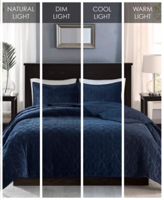 Harper Quilted Velvet 3-Pc. Quilt Set, Full/Queen
