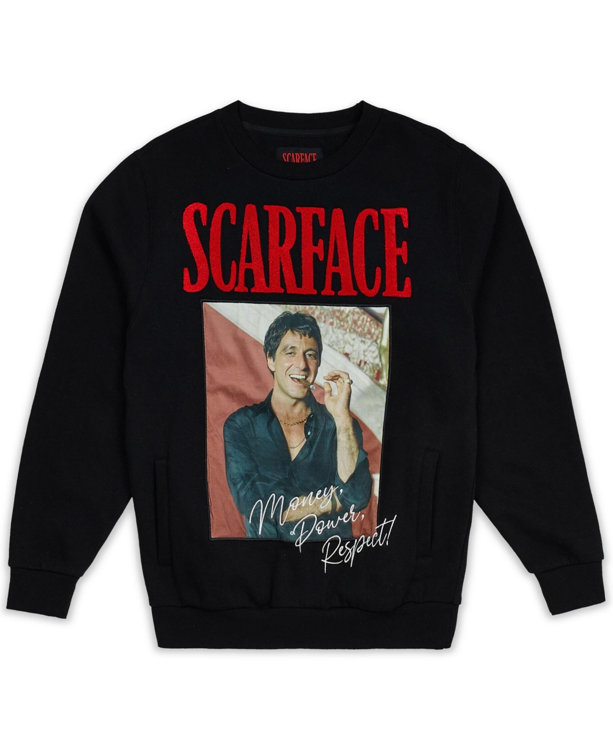 Reason Men's Scarface Chenille Crewneck Sweatshirt In Black