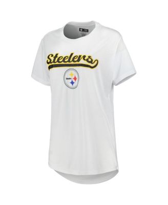Women's White, Charcoal Pittsburgh Steelers Sonata T-shirt and Leggings Sleep Set