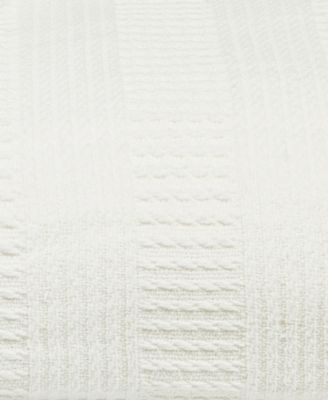 Nautica Rope Stripe Woven Cotton Reversible Blanket, Twin