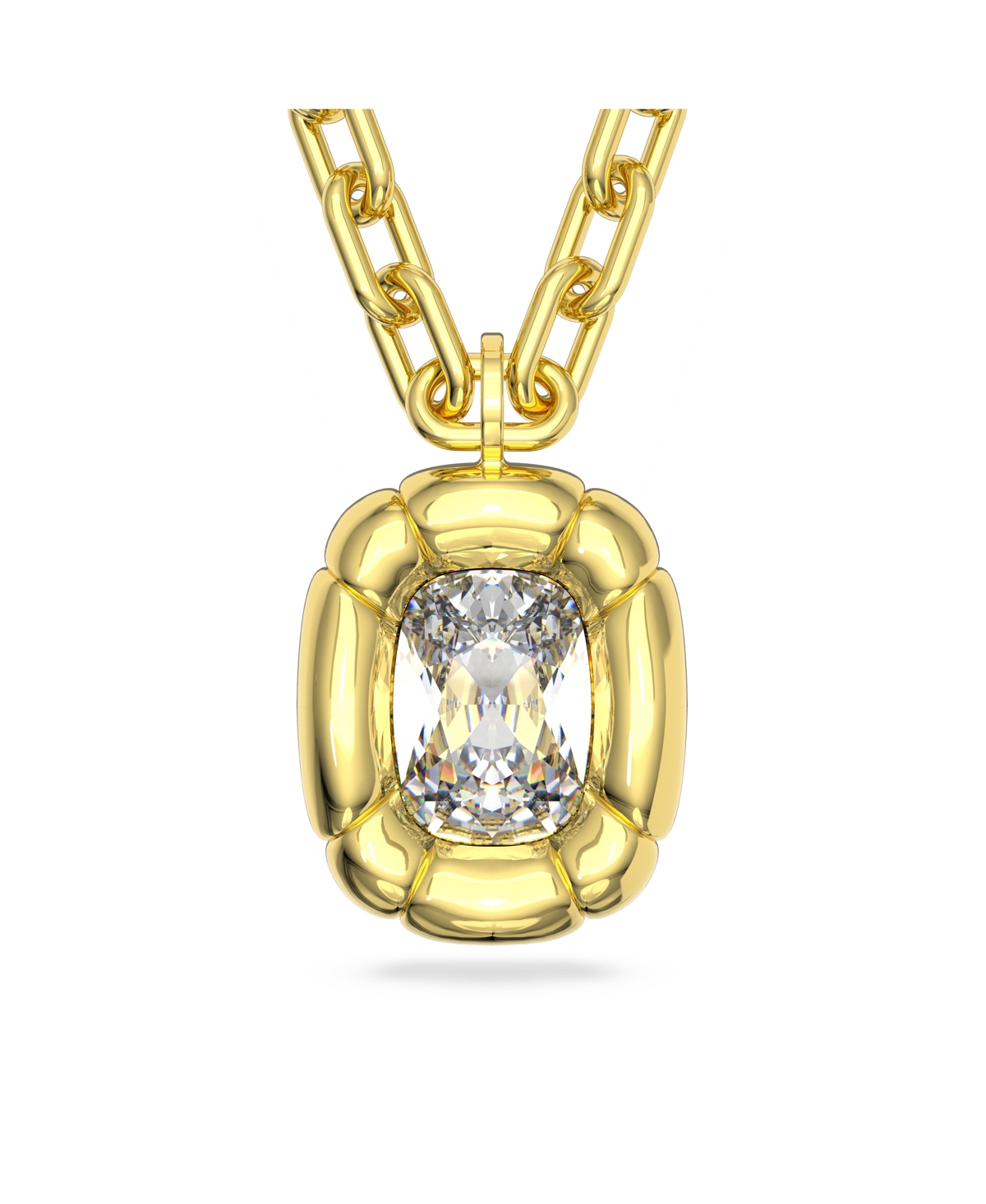 Swarovski Dulcis Cushion Cut Crystals Pendant Necklace In Gold
