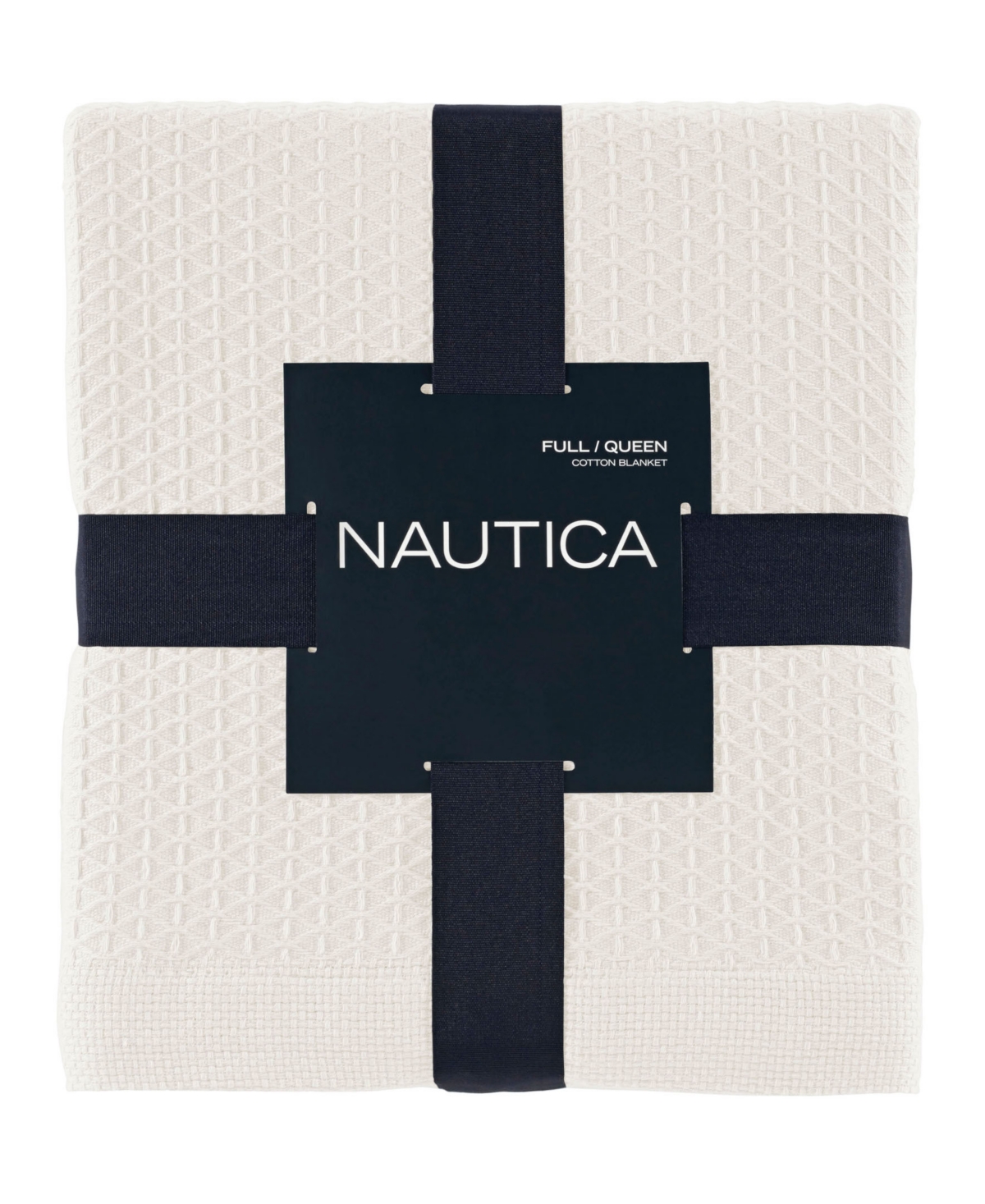 Closeout! Nautica Baird Solid Cotton Dobby Reversible Blanket