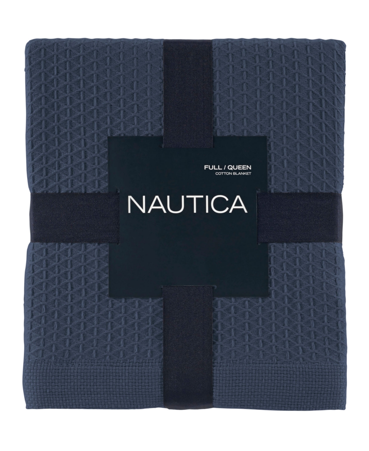 Closeout! Nautica Baird Solid Cotton Dobby Reversible Blanket