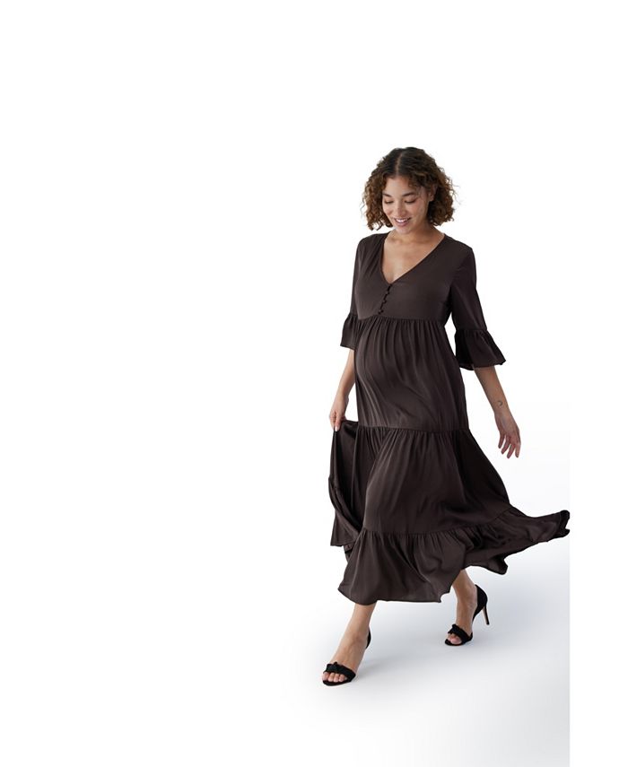 Ingrid + Isabel Maternity Flutter Sleeve Dress - Macy's