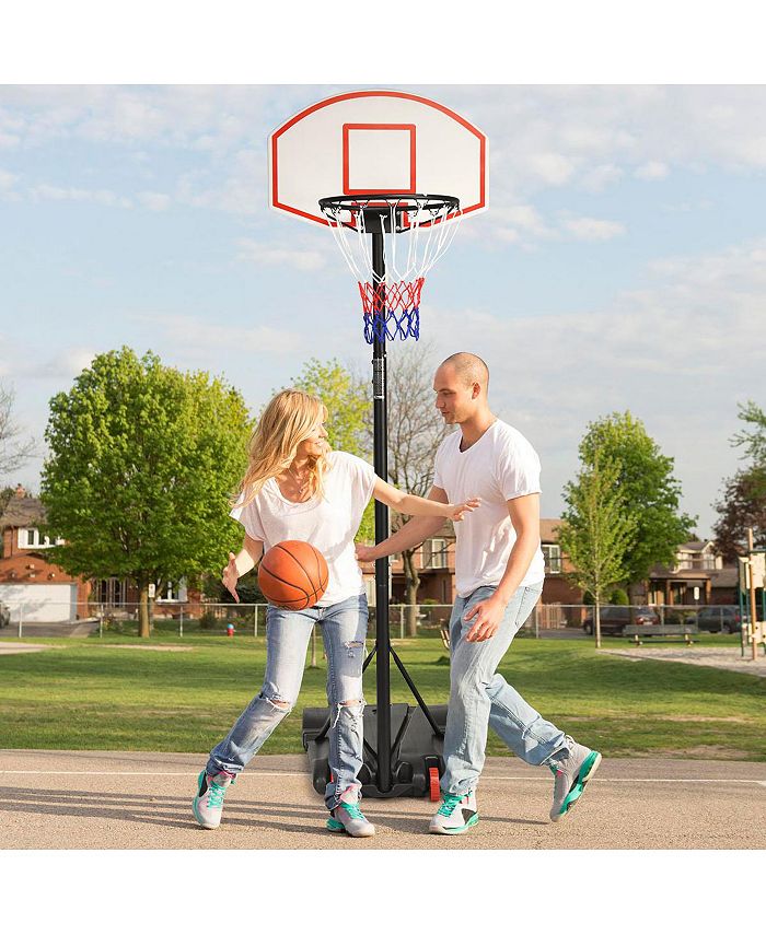Costway Adjustable Basketball Hoop System Stand Kid Indoor Outdoor Net Goal Macy's