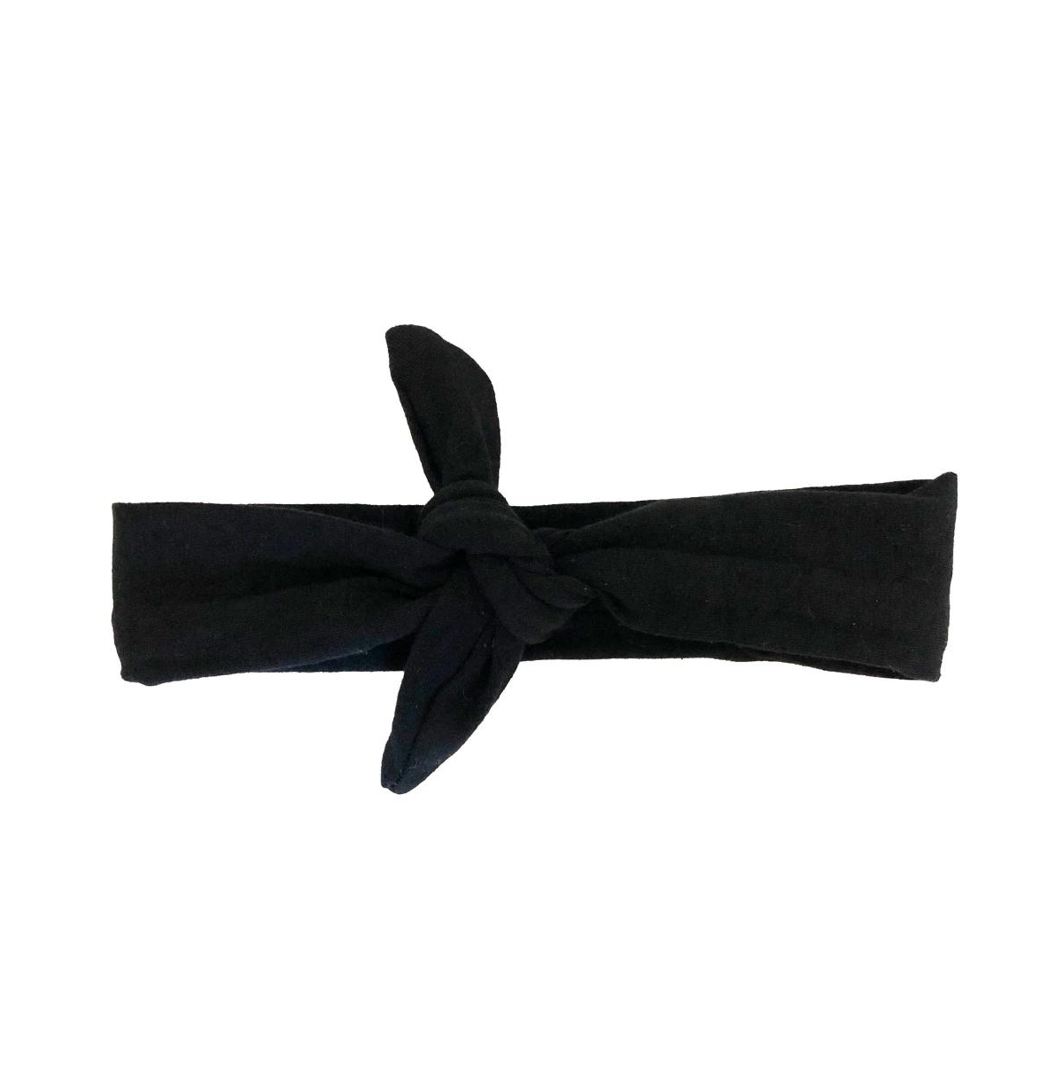 Headbands Of Hope Black Solid Knotted Headband Ties For Girls