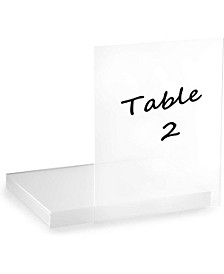 10 Pack 8 x 10 in Frosted Clear Acrylic Sign for Wedding, Table Seating Card (3mm)