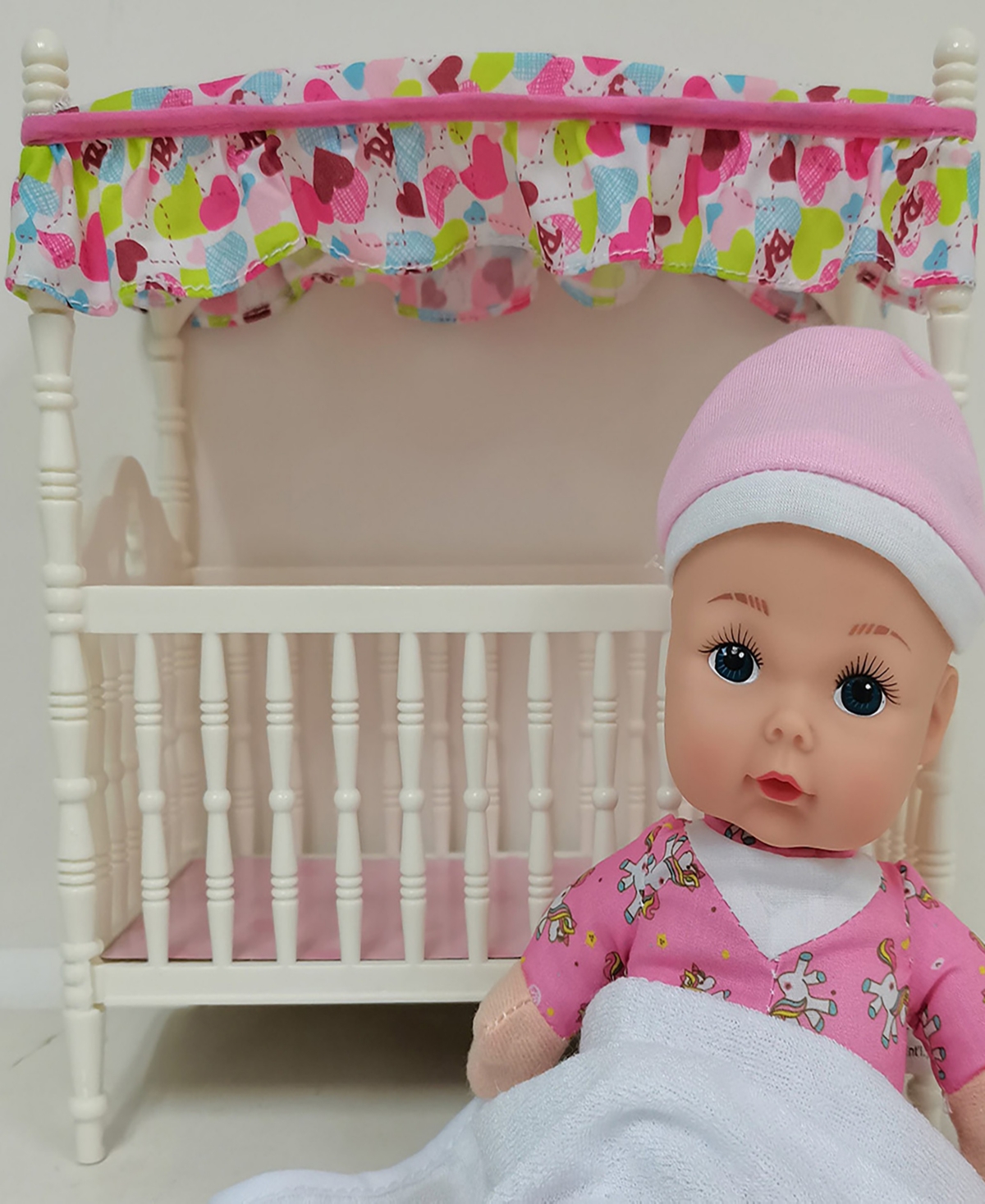 Shop Baby's First By Nemcor Canopy Crib With Toy Doll In Multi