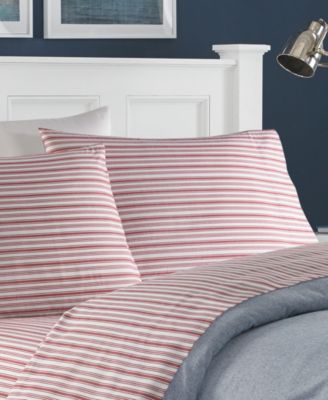 Coleridge Stripe Cotton Percale 4-Piece Sheet Set, Full