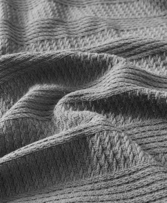 Nautica Rope Stripe Woven Cotton Blanket, Full/Queen