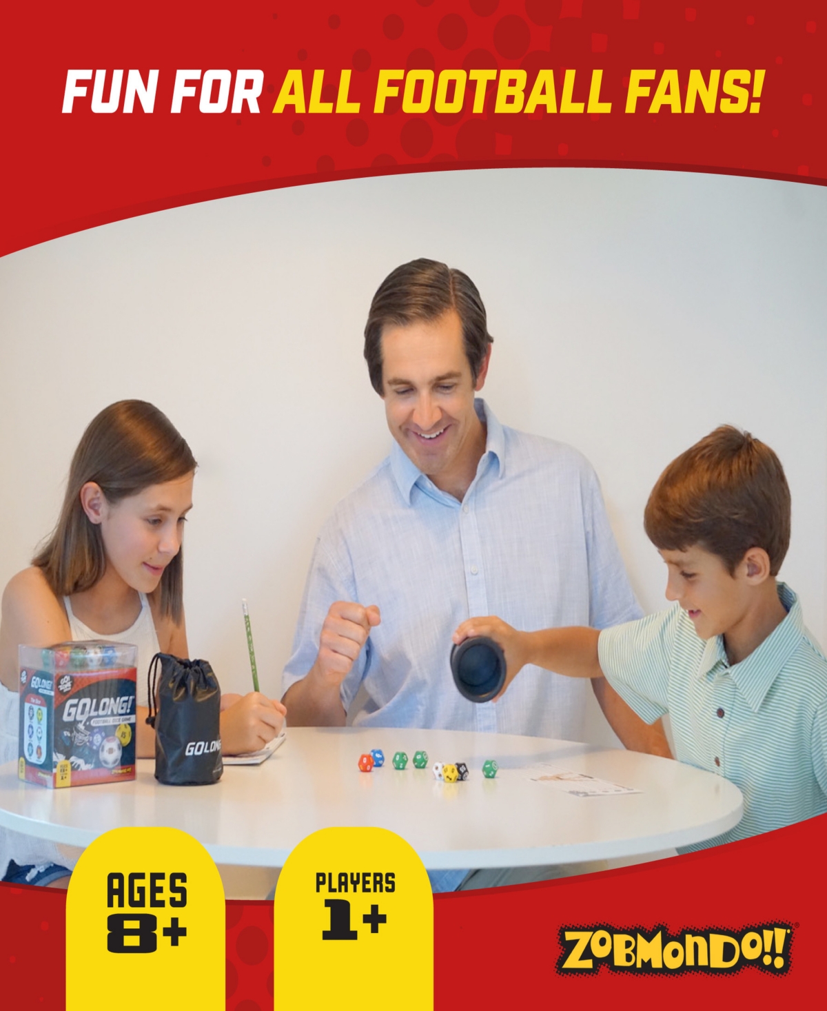 Zobmondo Golong Fun Football Math Dice Game In Multi