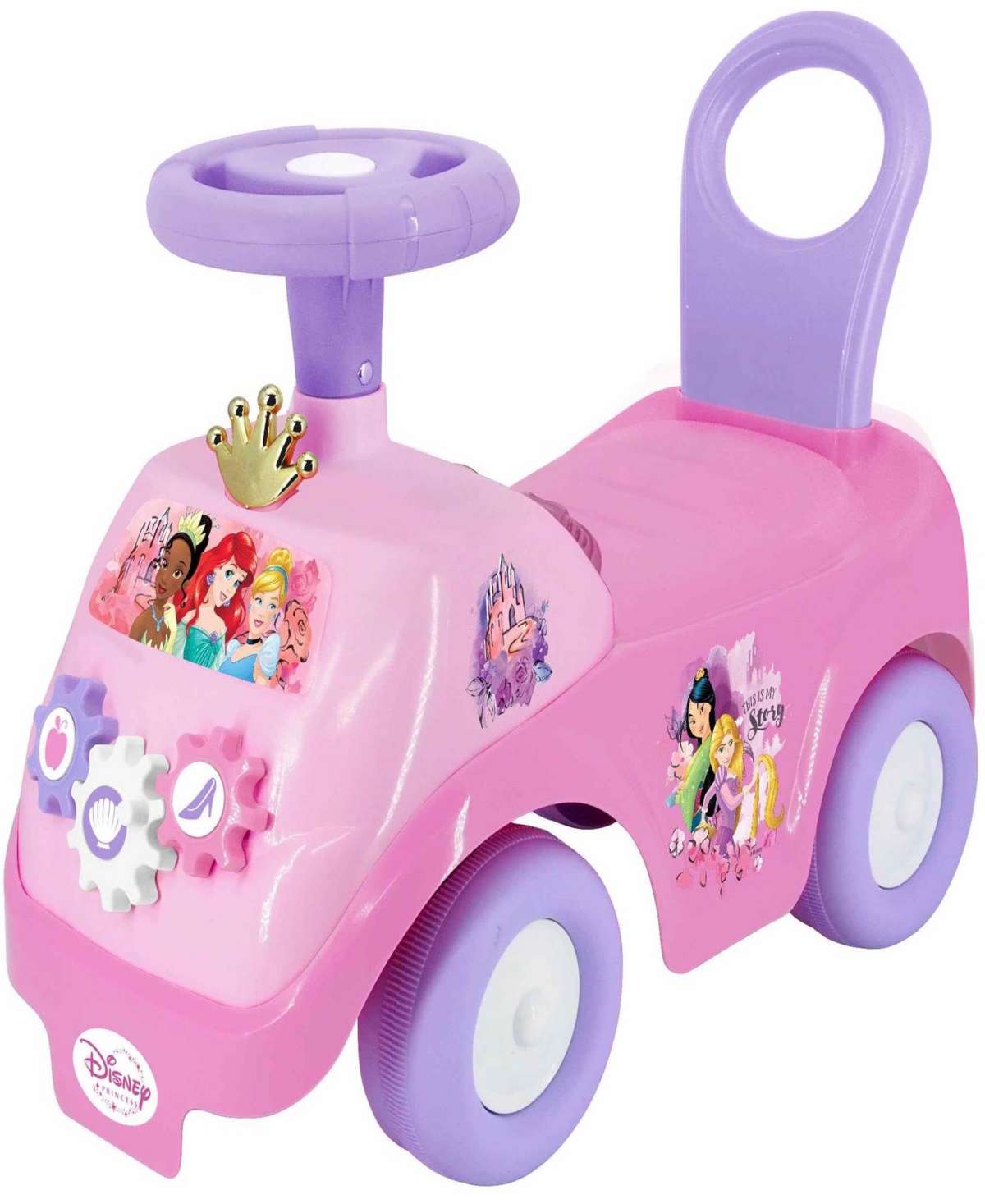 Shop Disney Princess Light And Sounds This Is My Story Activity Ride On Foot To Floor Push Pull Kids Car In Multi
