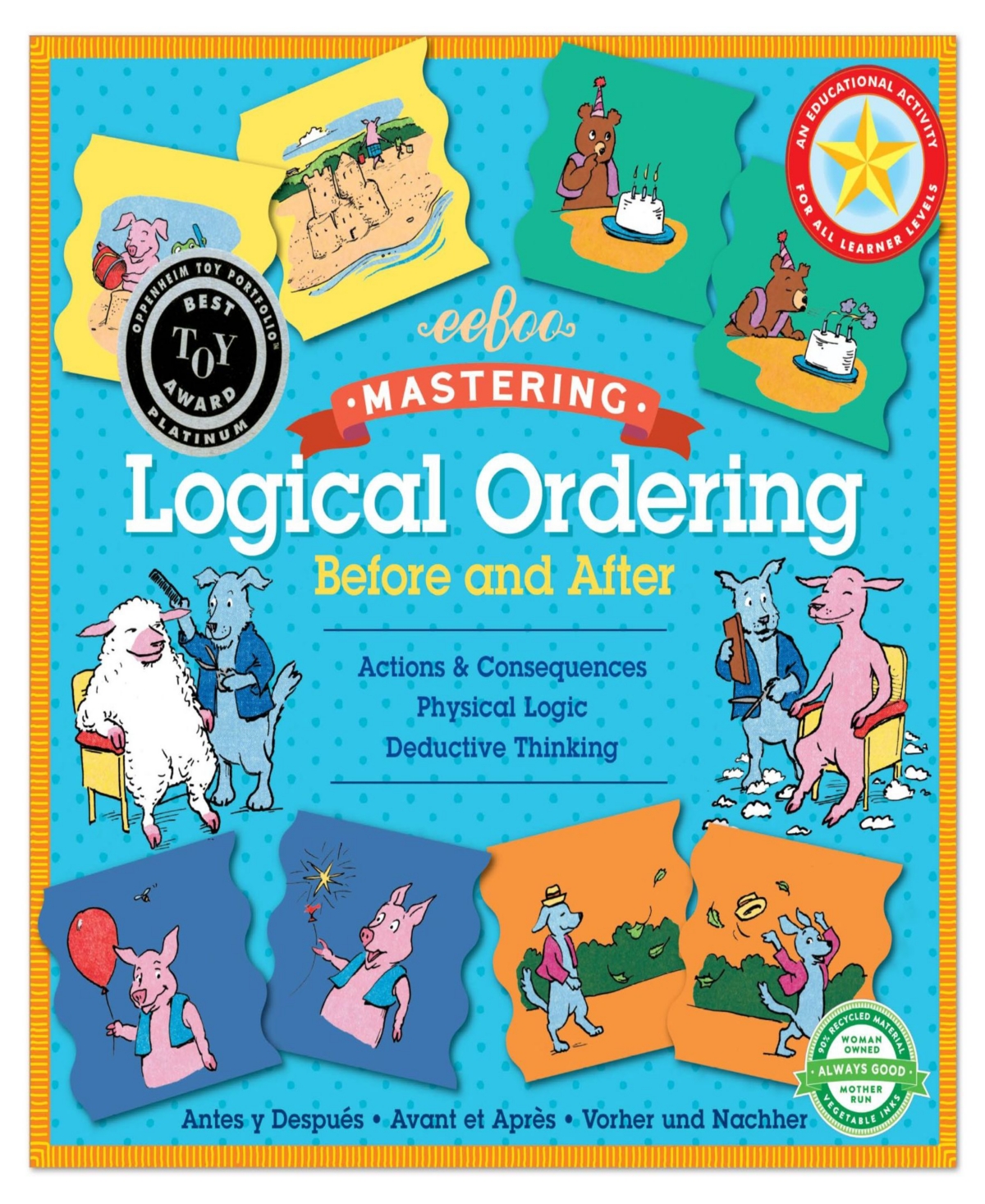 Eeboo Kids' Mastering Logical Ordering Before And After 48 Piece Set In Multi
