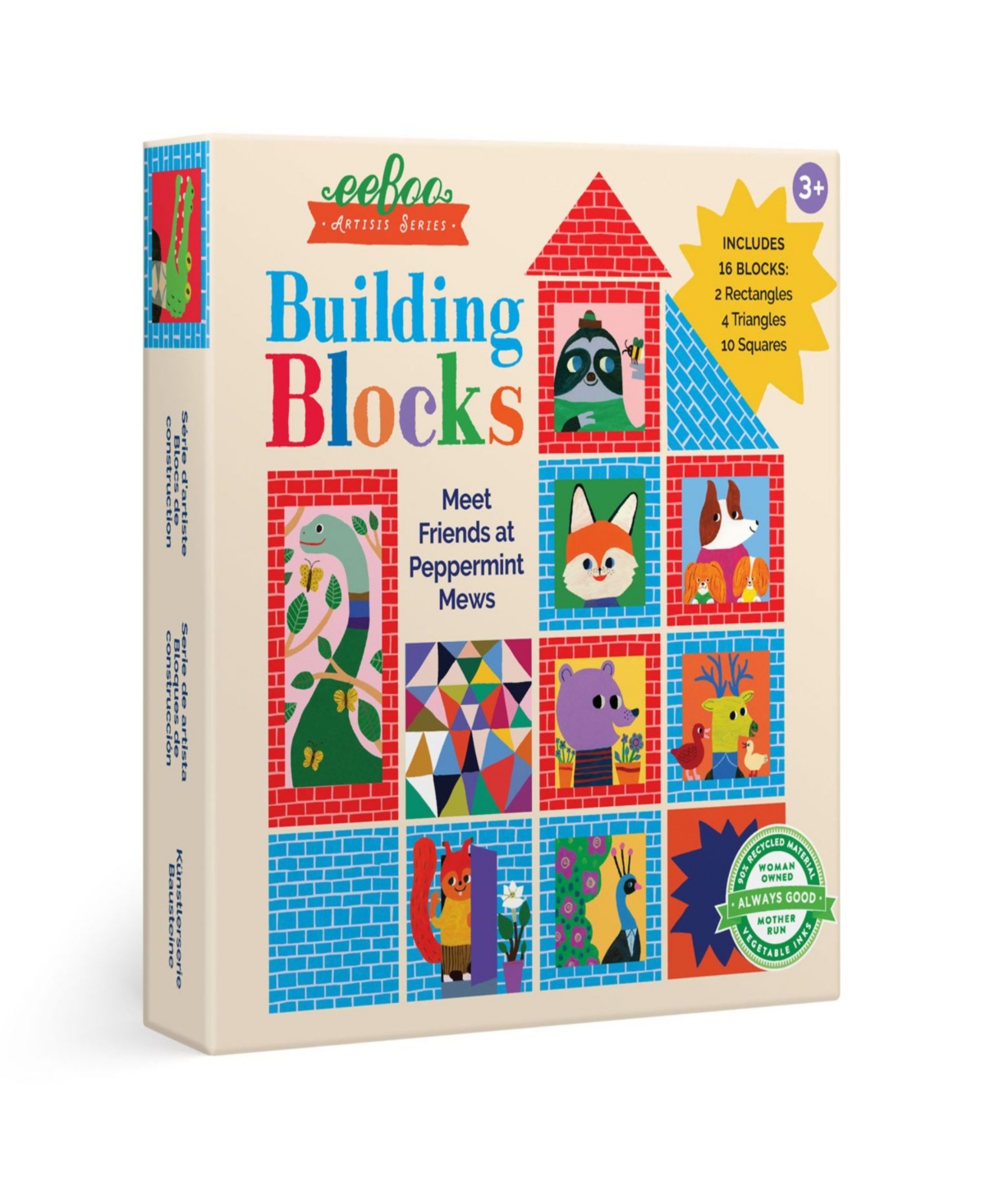 Eeboo Kids' Artist's Series Building Blocks In Multi