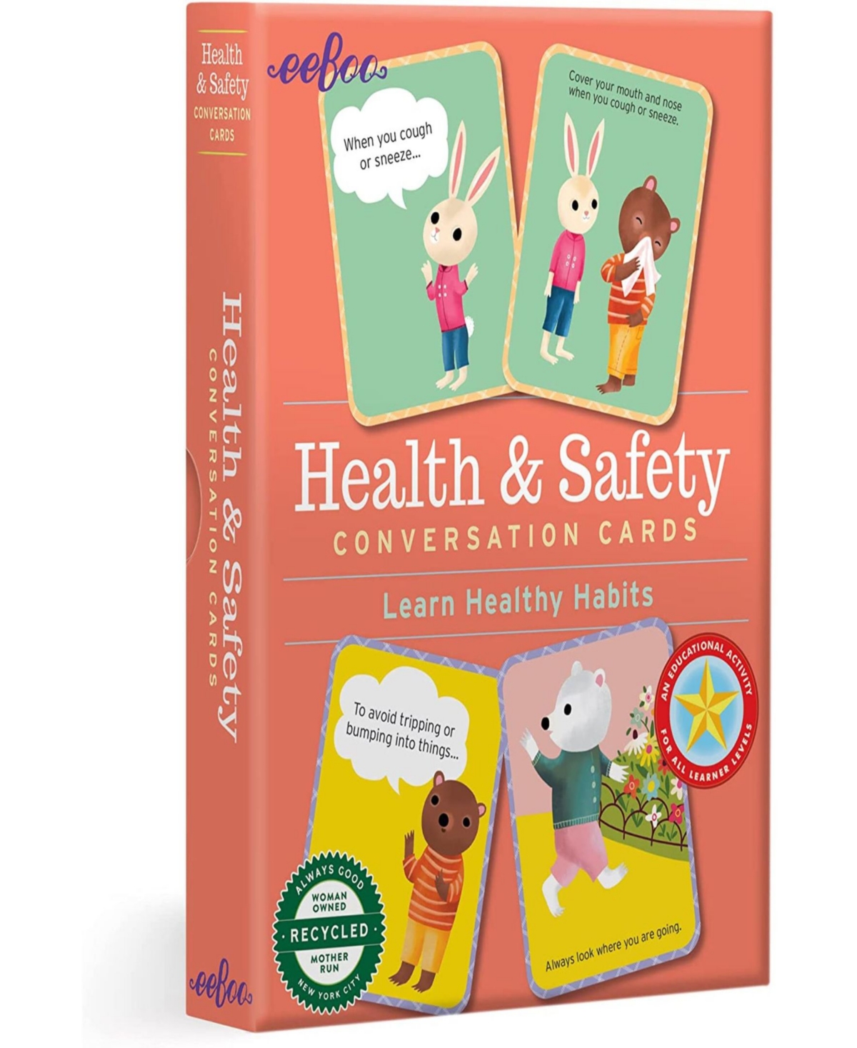 Eeboo Kids' Piece Love Health Safety Conversation Cards In Multi