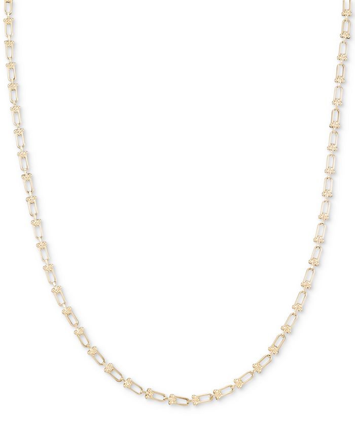 Macy's Polished Horseshoe Link 18" Chain Necklace in 10k Gold Macy's