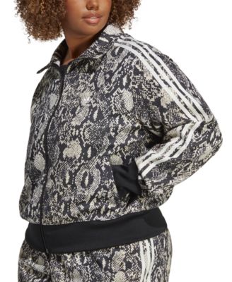 adidas - Plus Size Python Zipper-Front Track Jacket