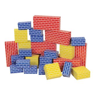 Edushape Ltd Cardboard Brick Block Large Building Set - 44 pieces - Macy's