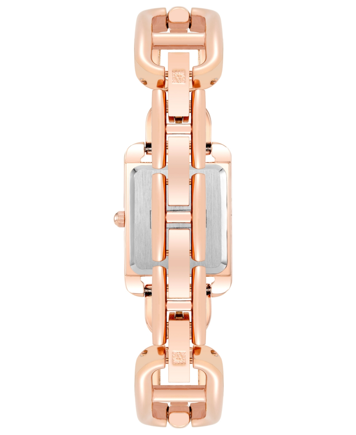 Anne Klein Women's Rose Gold-tone Alloy Open Link Bracelet Watch, 33mm In Rose Gold-tone
