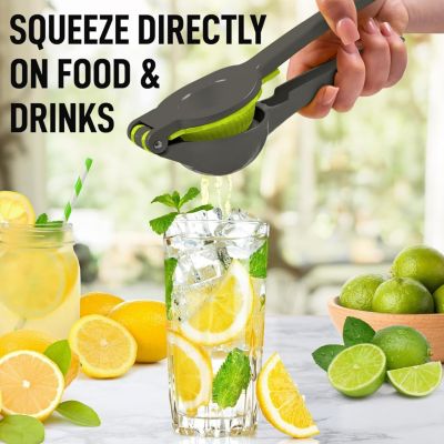 2-in-1 Metal Manual Lemon Squeezer – Sturdy Hand Juicer for Max Extraction