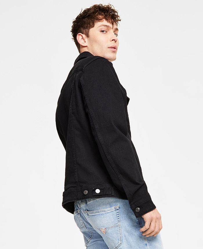 GUESS Men's Eco Dillon Regular-Fit Denim Jean Jacket - Macy's
