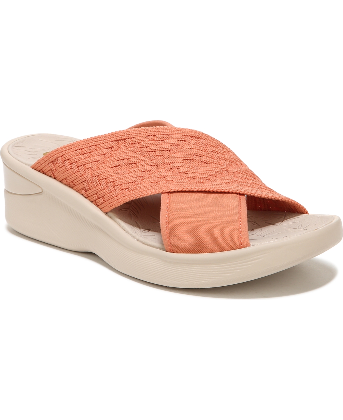 Bzees Premium Sundance Washable Slide Sandals In Brown Fabric