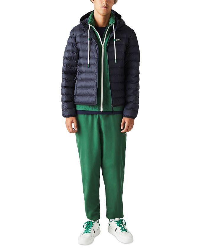 Lacoste Men's Blousons Hooded Lightweight Quilted Zip Jacket & Reviews