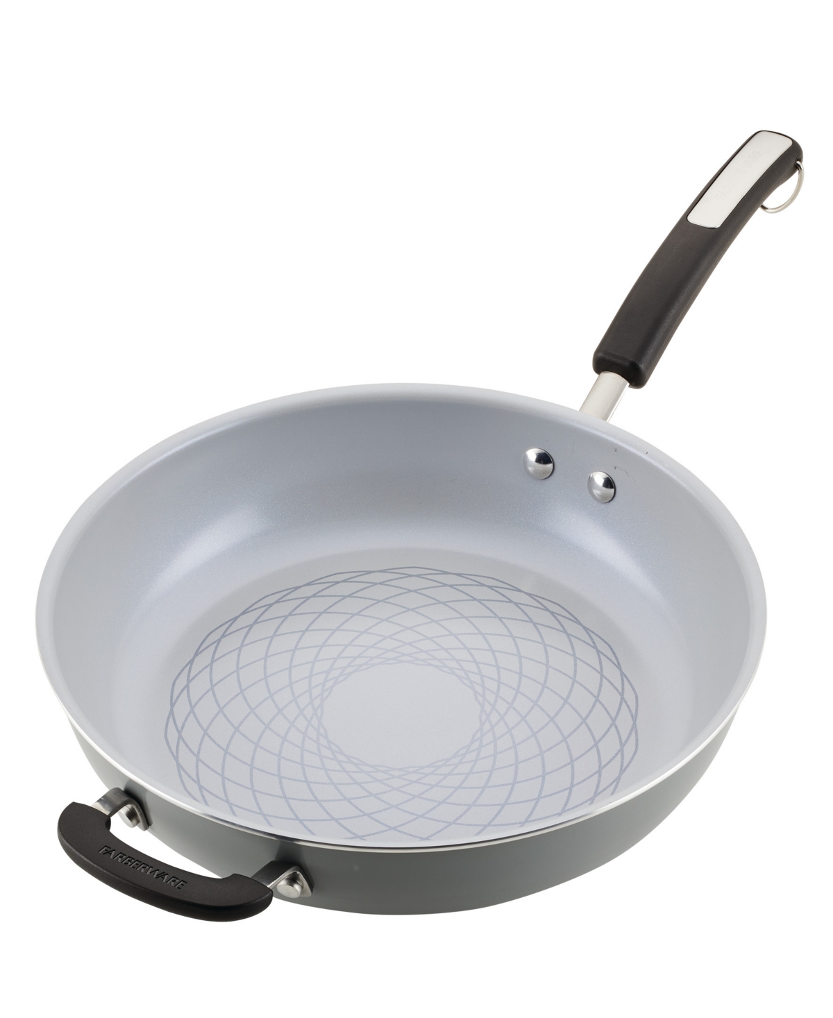 Farberware Eco Advantage Ceramic Nonstick 12.5-inch Deep Frying Pan In Gray