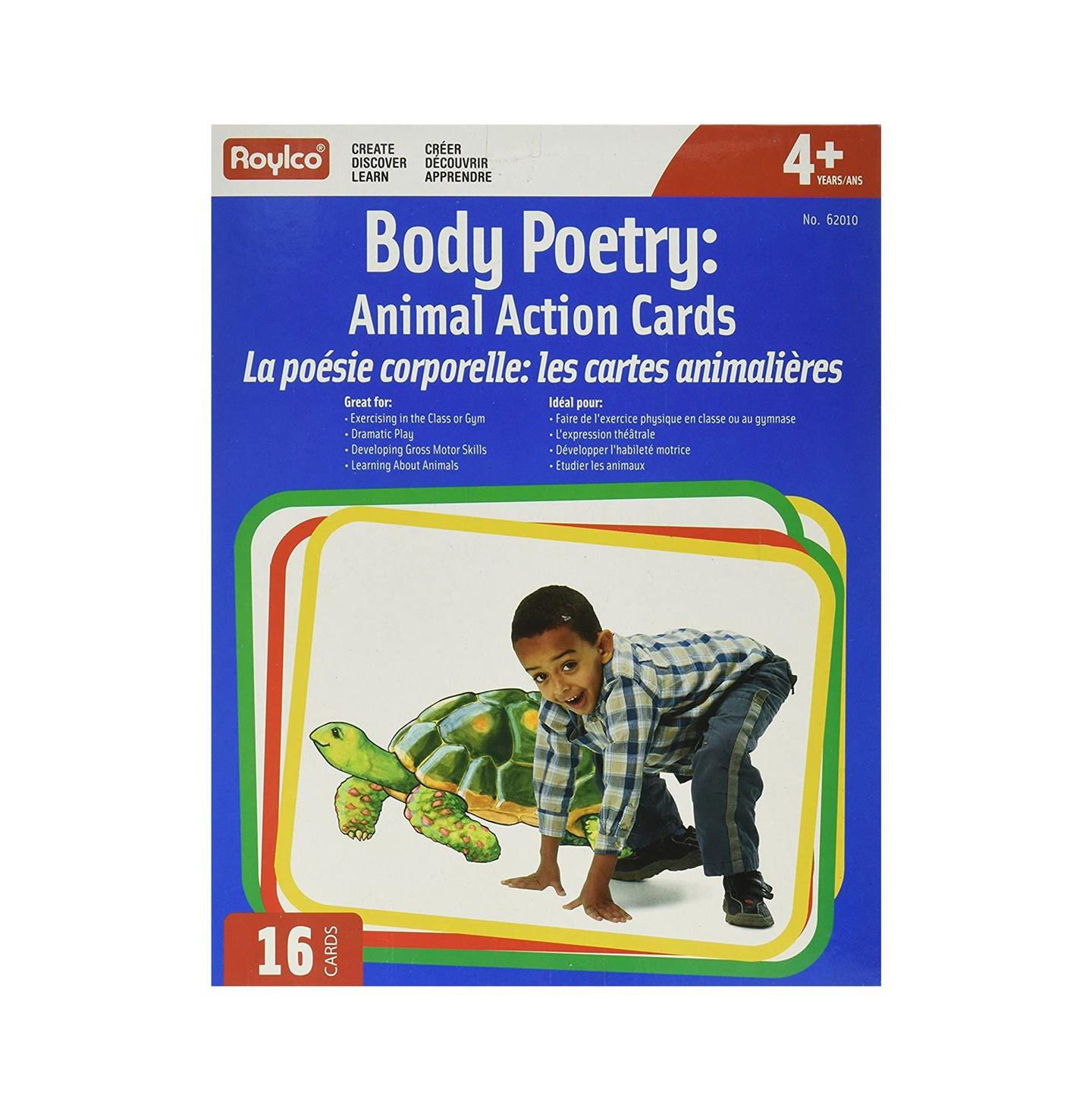 Детские карточные игры Roylco Body Poetry Animal 16-Piece Card Game, Ages 4+ — фото 3