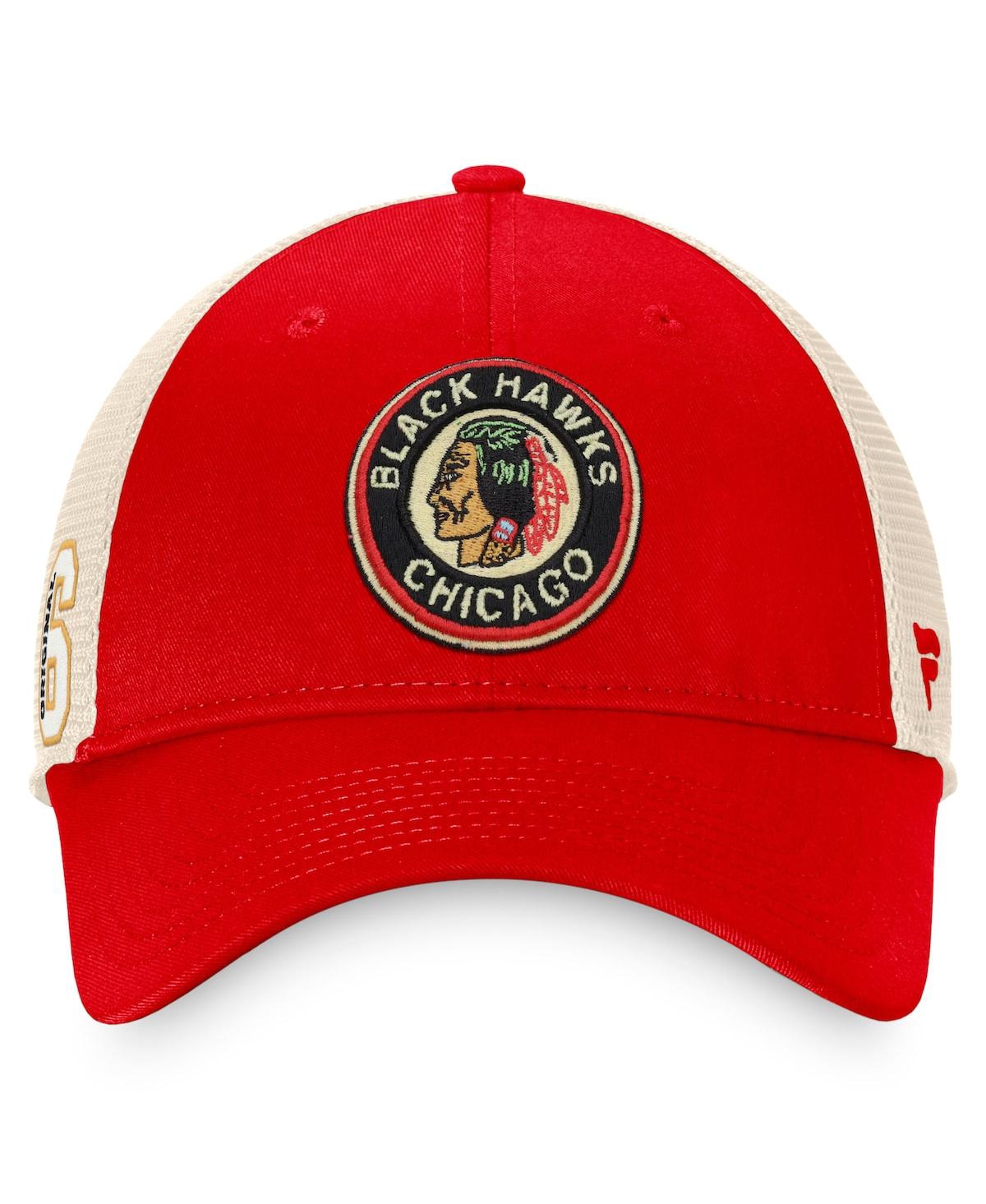 Men's Fanatics Tan Chicago Blackhawks Original Six Mesh Snapback Hat - Tan
