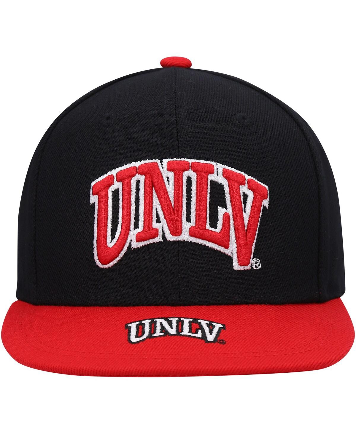 Shop Mitchell & Ness Big Boys  Black And Red Unlv Rebels Logo Bill Snapback Hat In Black,red