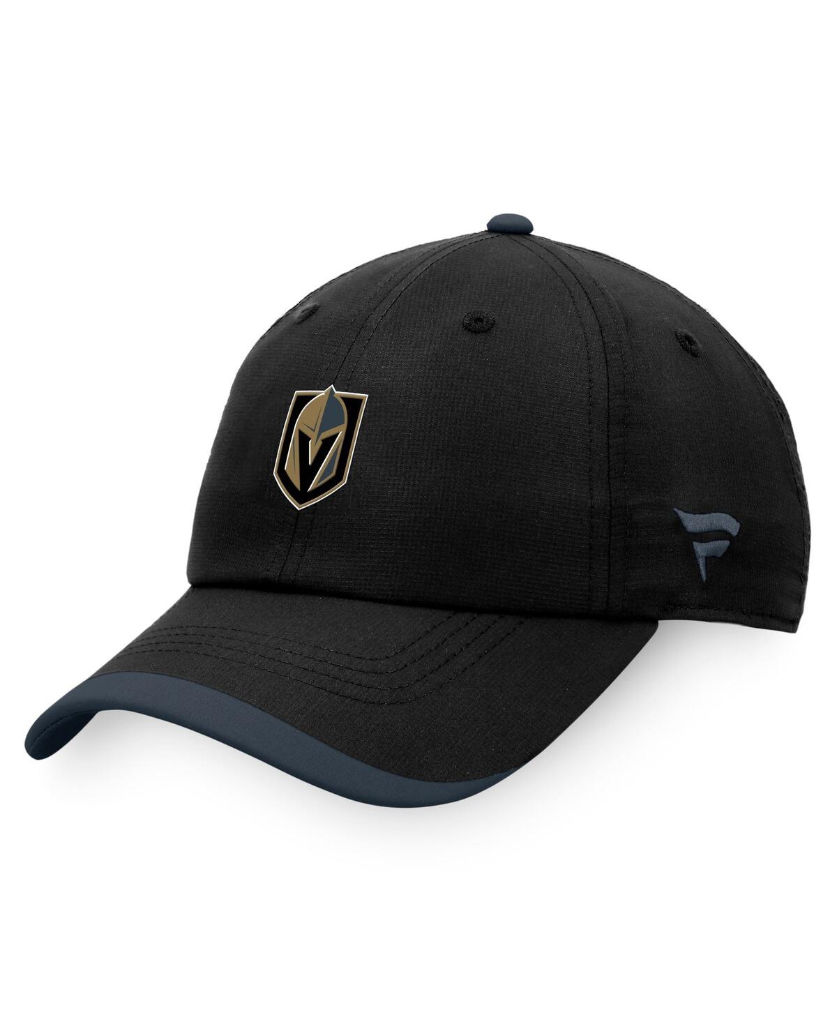 Fanatics Branded Black Vegas Golden Knights Authentic Pro Rink Pinnacle Adjustable Hat In Black