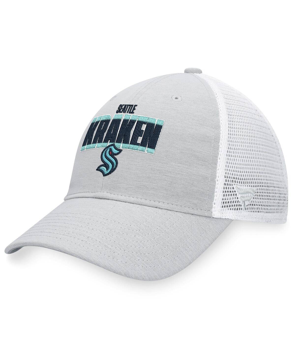 Men's Fanatics White Seattle Kraken Team Trucker Snapback Hat - White