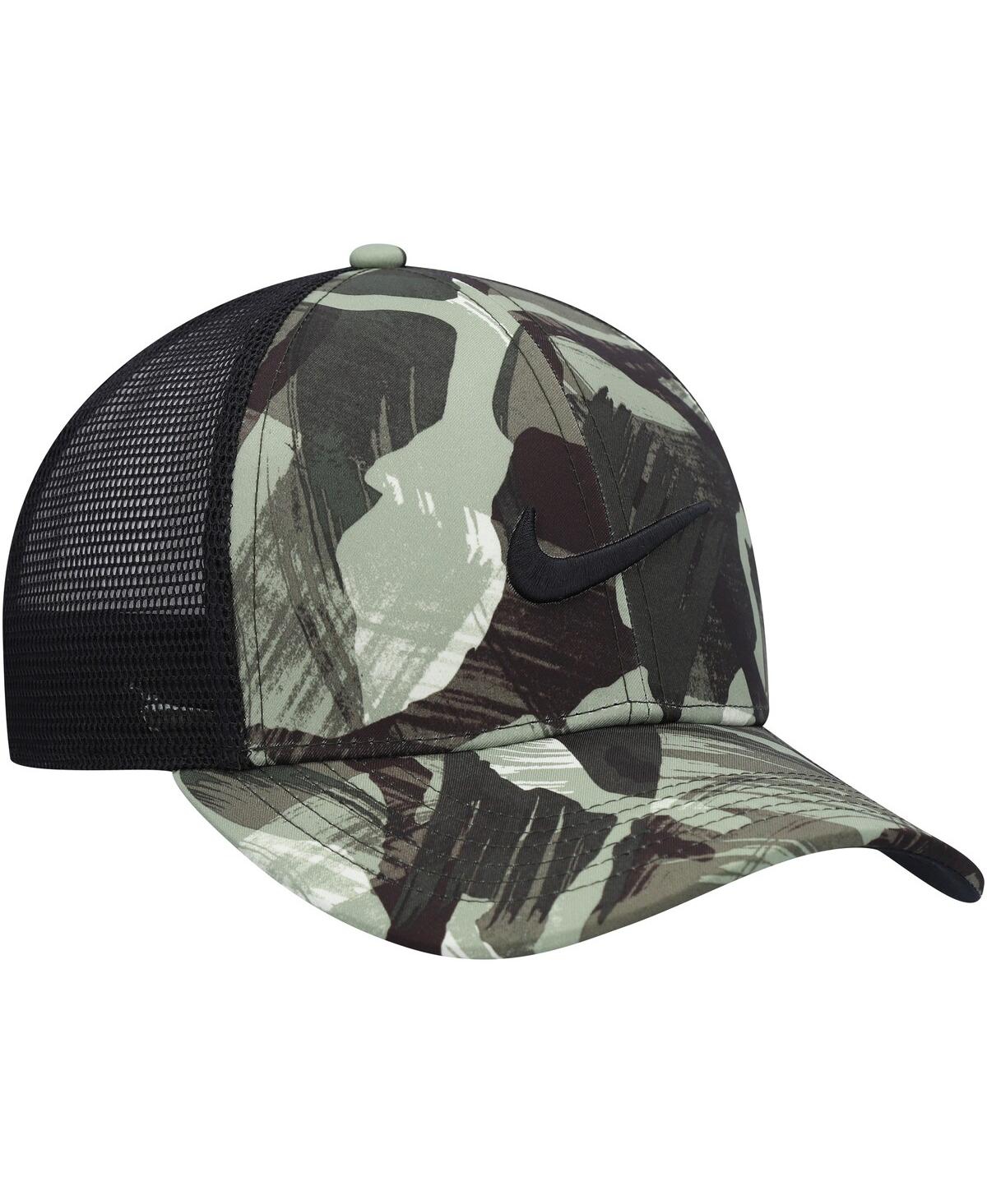 Nike Men's  Camo And Black Legacy91 Trucker Performance Snapback Hat In Camo,black