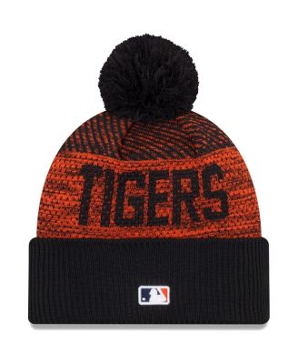 Men's Navy Detroit Tigers Authentic Collection Sport Cuffed Knit Hat with Pom