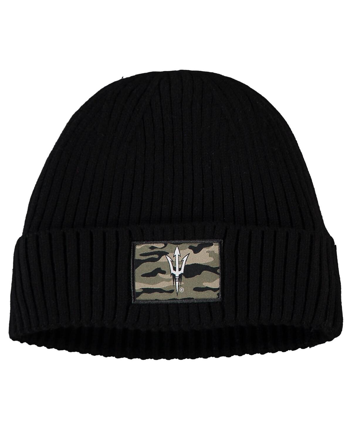 Shop Adidas Originals Men's Adidas Black Arizona State Sun Devils Military-inspired Appreciation Cuffed Knit Hat
