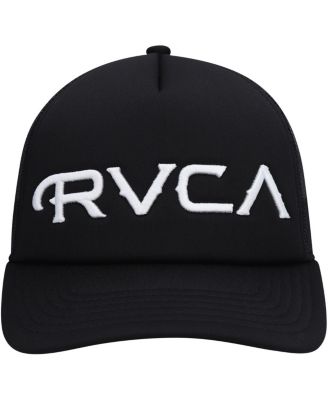 RVCA Men's Black Mister Cartoon Trucker Snapback Hat