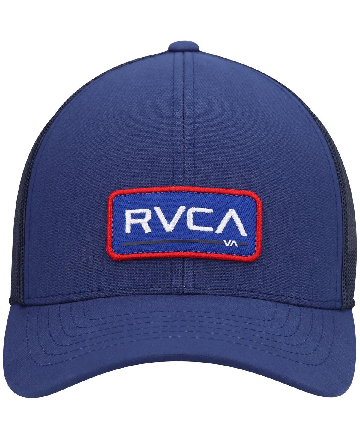 Shop Rvca Men's  Navy Myv Ticket Iii Trucker Snapback Hat