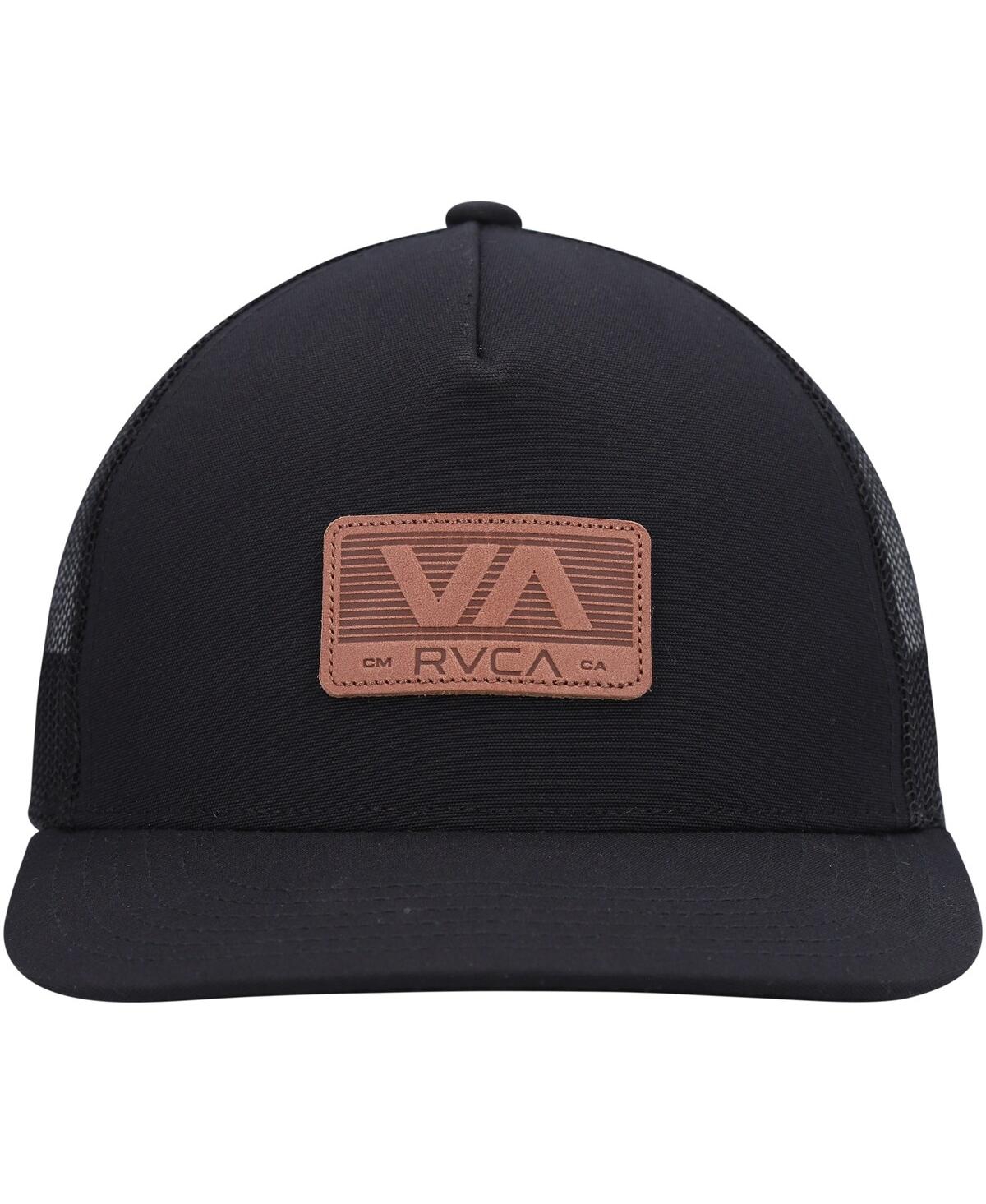 Shop Rvca Men's  Black Shutter Trucker Snapback Hat