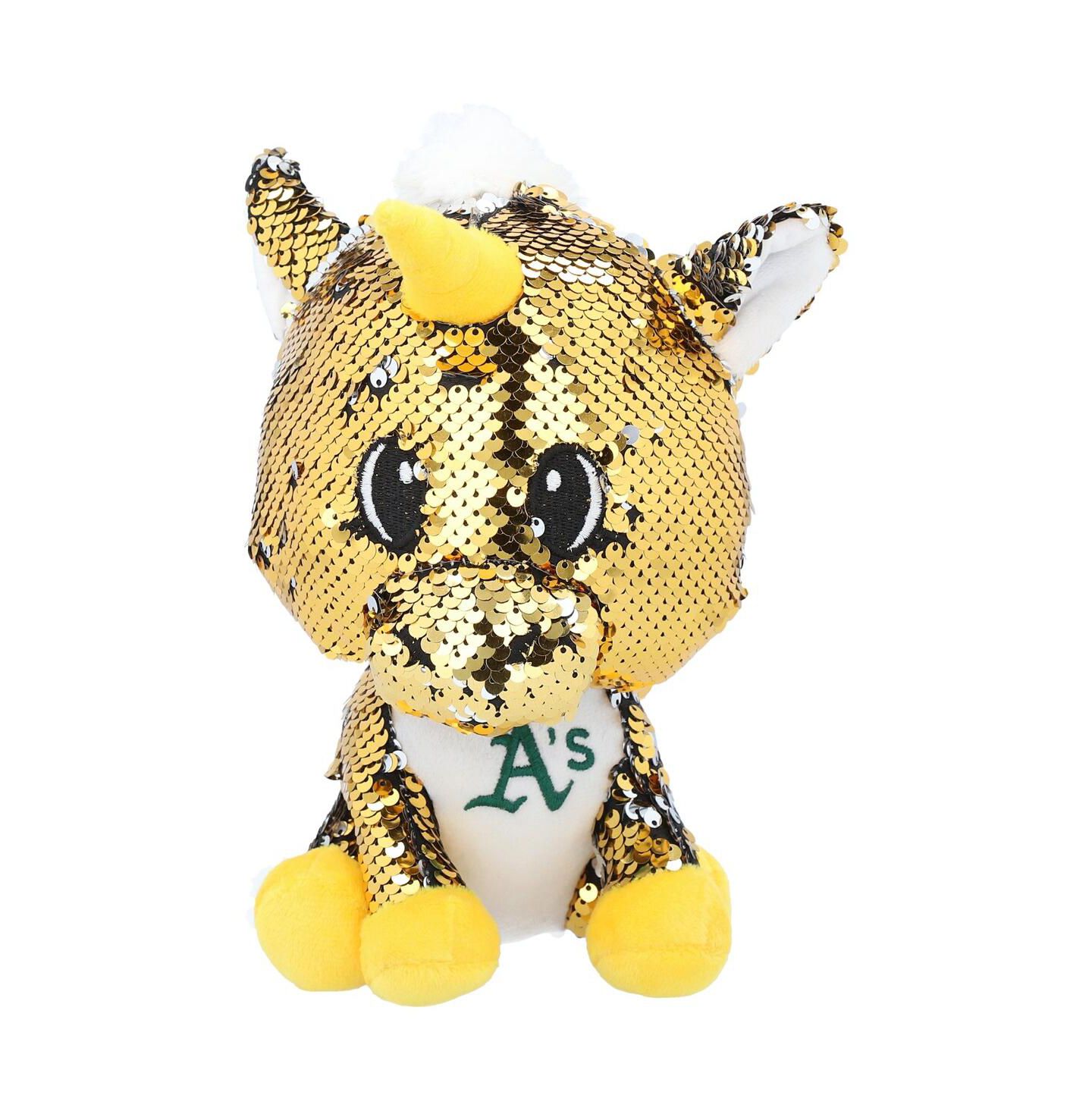Детская мягкая игрушка FOCO Oakland Athletics Color-Changing Sequin Unicorn 9" Plush, 1-Piece — фото 1