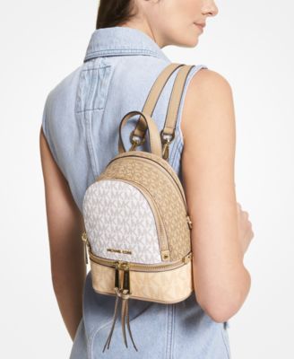 【Michael Kors】RHEA ZIP XS MSGR BACKPACK LEATHER NWT MICHAEL KORS RHEA ZIP XS MSGR BACKPACK IN BLOSSOM | eBay