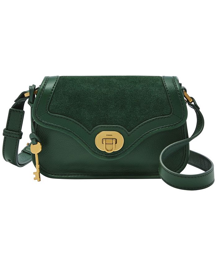 New Moss Green Eco-Tanned Leather Small Batch | The Mini-Zipper Moss Green Bag with Crossbody Strap | Limited Edition