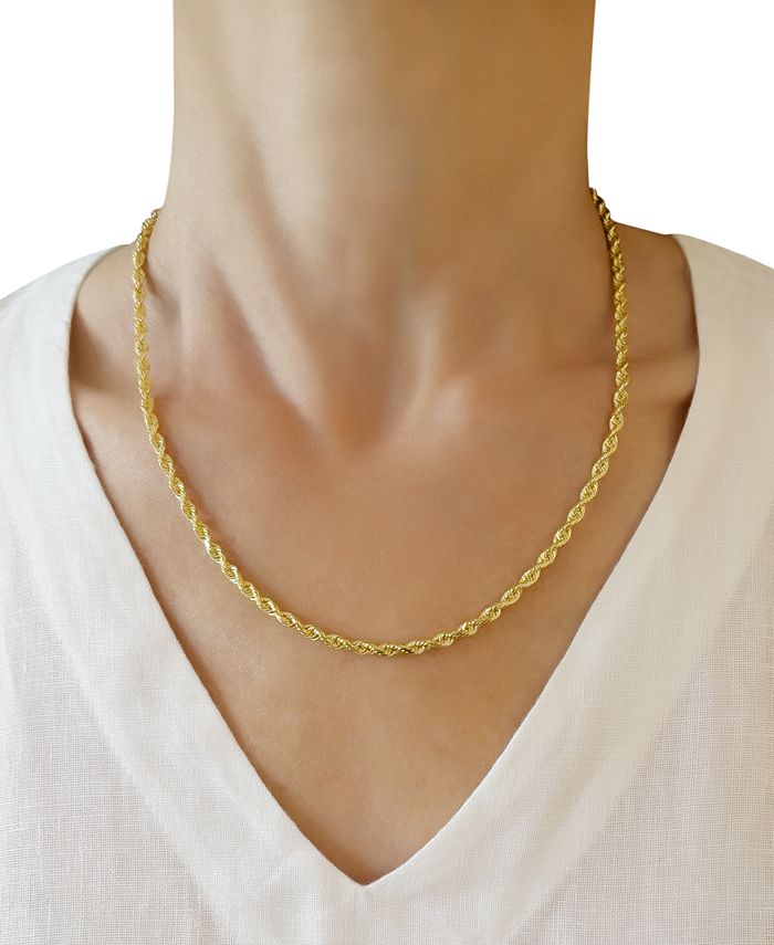 Macy's Rope Chain 20" Necklace 3.5mm in 14k Gold Macy's