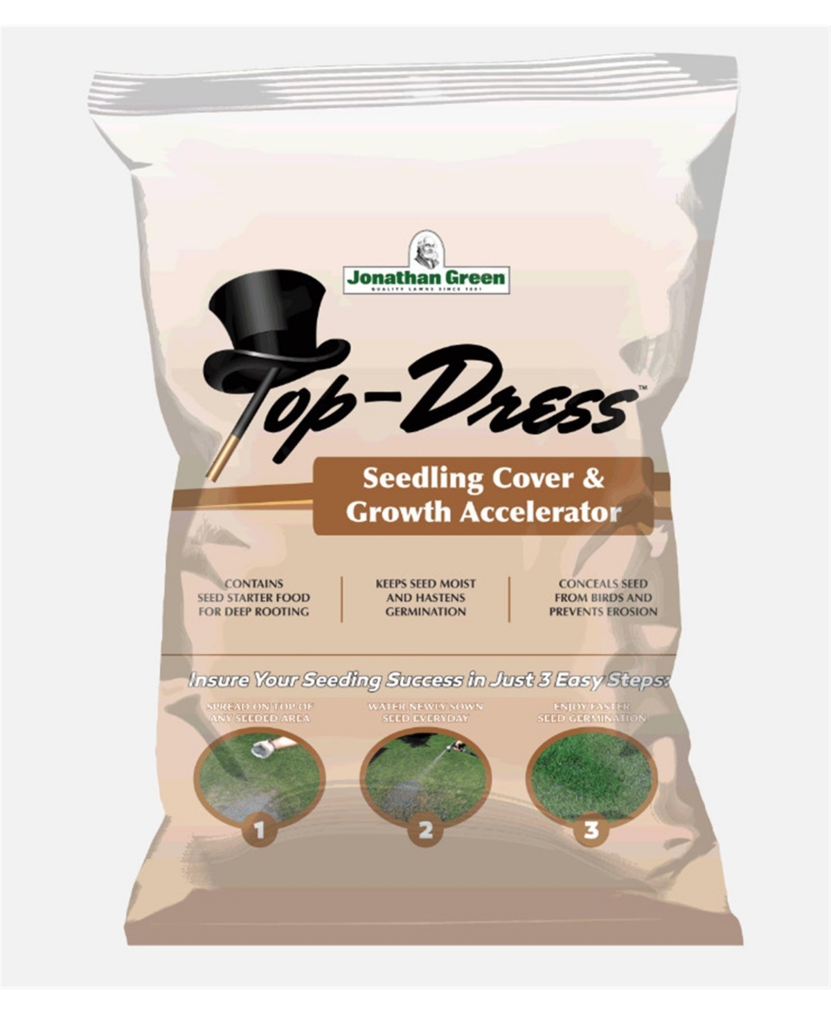 Top Dress Seedling Cover and Growth Accelerator, 15 Lb - Brown