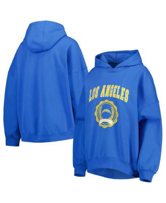 Women's Powder Blue Los Angeles Chargers Becca Drop Shoulder Pullover Hoodie