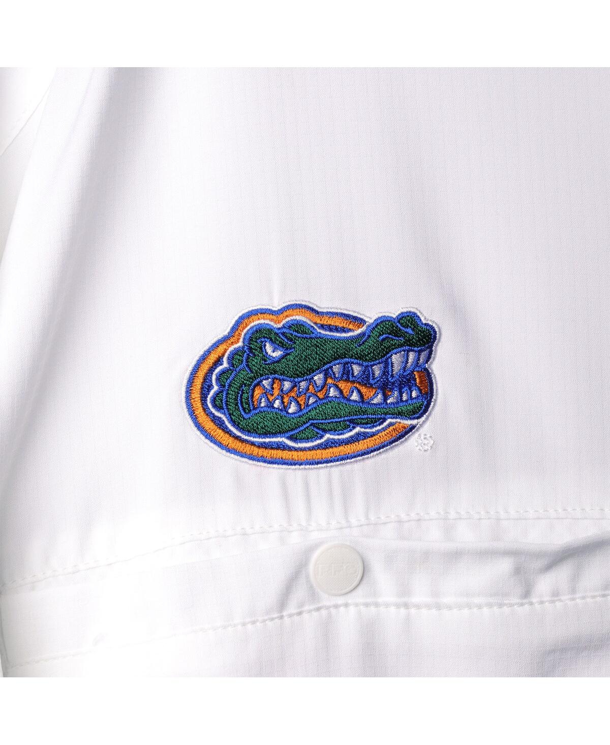 Shop Columbia Men's  Pfg White Florida Gators Tamiami Omni-shade Button-down Shirt