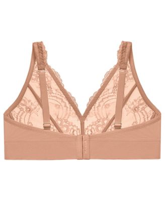 Plus Size Full Figure Bramour Lexington Lace Plunge Wireless Bralette 7013