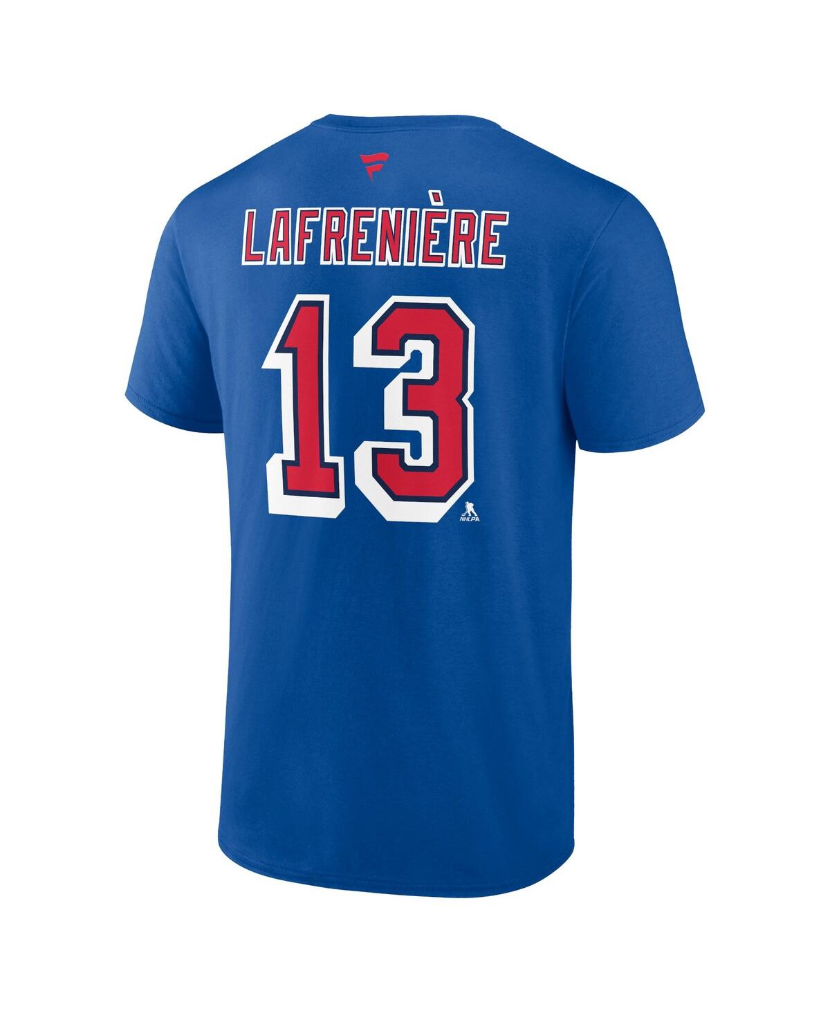 Shop Fanatics Men's  Alexis Lafreniere Royal New York Rangers Special Edition 2.0 Name And Number T-shirt