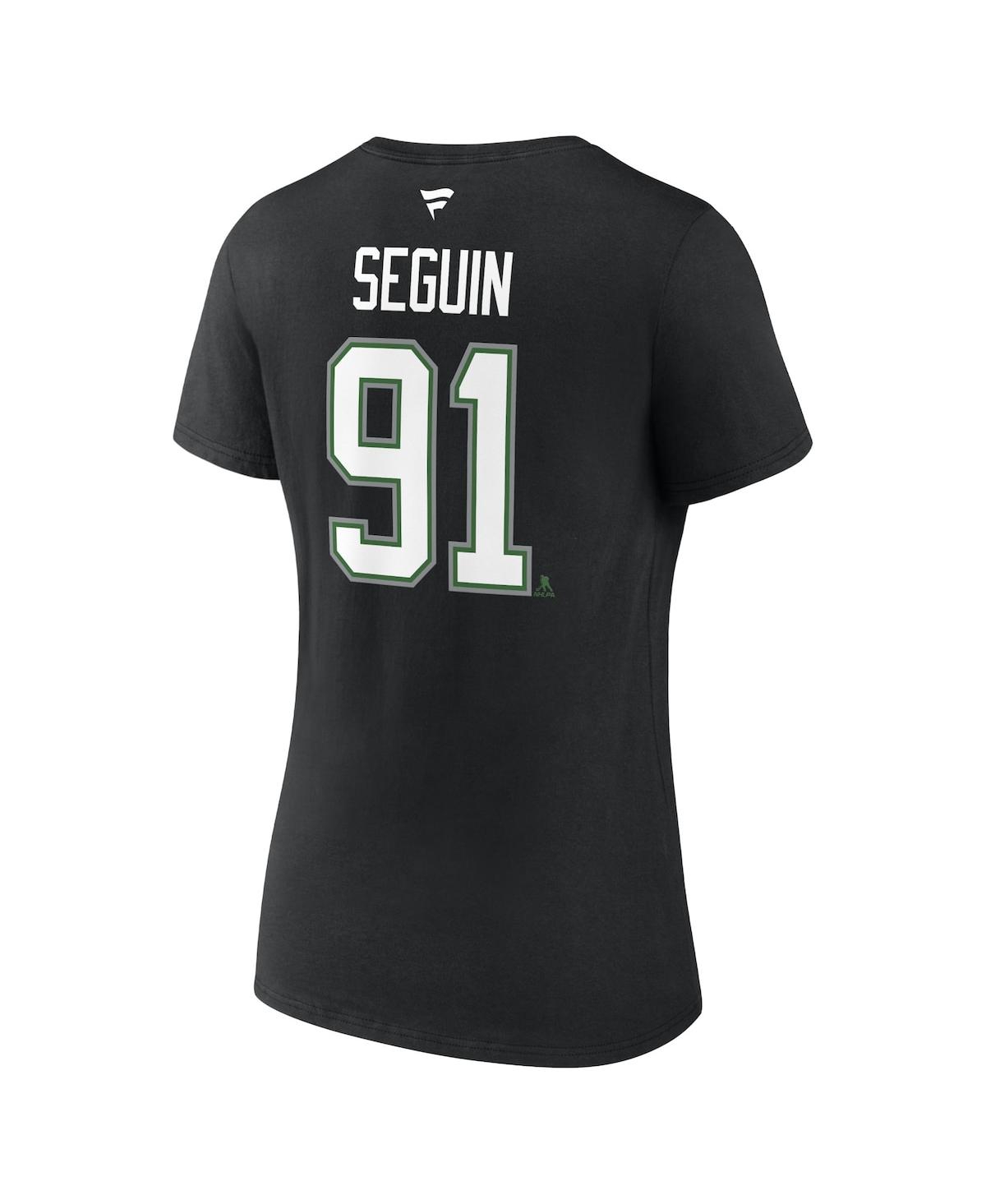 Shop Fanatics Women's  Tyler Seguin Black Dallas Stars Special Edition 2.0 Name And Number V-neck T-shirt